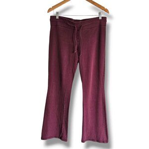 Vintage Y2K Old Navy Flare Leg Yoga Sweat Pants Womens Size S Red Low Rise Tie